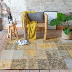 Teppich Patchwork - Dreams Gelber Ocker