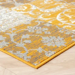 Teppich Patchwork - Famous Ocker
