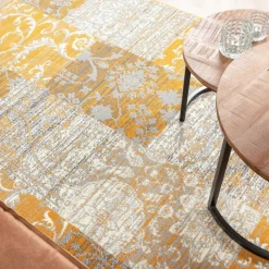 Teppich Patchwork - Famous Ocker
