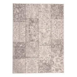 Teppich Patchwork - Miracle Grau Braun - 70x140cm