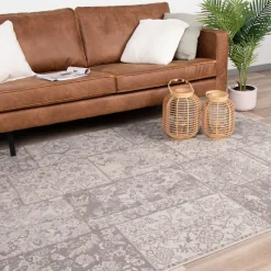 Teppich Patchwork - Miracle Grau Braun - 70x140cm
