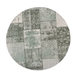 Teppich Patchwork Rund - Dreams Grün