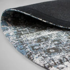 Teppich Patchwork Rund - Dreams Grau Blau