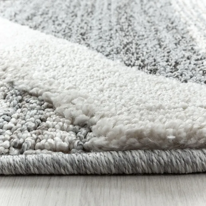 Teppich Skandinavisch - Pitea Lines Grau Creme