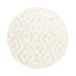 Teppich Skandinavisch Rund - Lova Diamond Creme
