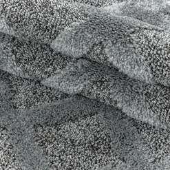 Teppich Skandinavisch Rund - Pitea Tile Grau