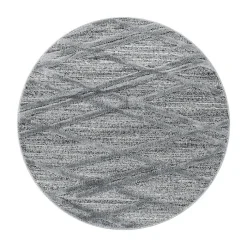 Teppich Skandinavisch Rund - Pitea Double Grau
