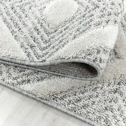 Teppich Skandinavisch Rund - Pitea Ethno Creme Grau