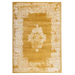 Teppich Vintage - Adore Medaillon Gelb