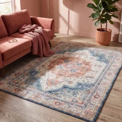 Teppich Vintage - Azara Hellblau
