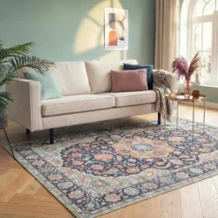Teppich Vintage - Imagine Medaillon Blau