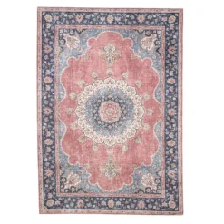 Teppich Vintage - Lily Medaillon Rot Rosa