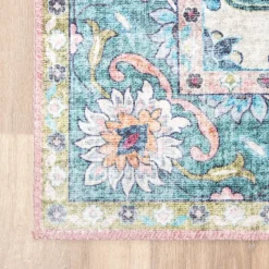 Teppich Vintage - Lily Oriental Blau Rosa