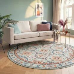 Teppich Vintage Rund - Imagine Oriental Grün