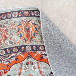 Teppich Vintage Rund - Imagine Medaillon Grün
