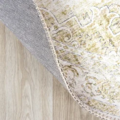 Teppich Vintage Rund - Lago Grün Creme