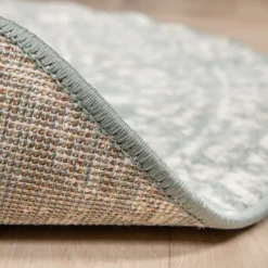 Teppich Vintage Rund - Spring Ethnic Grün Creme