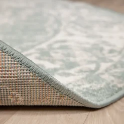 Teppich Vintage Rund - Spring Medaillon Grün Creme