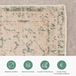 Teppich Vintage - Spring Ethnic Creme Grün