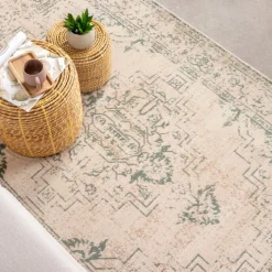 Teppich Vintage - Spring Ethnic Creme Grün