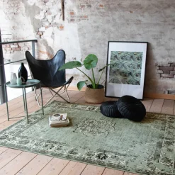 Teppich Vintage - Wonder Grün Schwarz