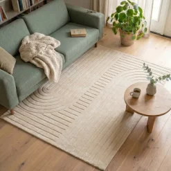Teppich Wohnzimmer - Charm Arches Beige
