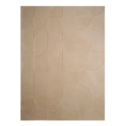 Teppich Wohnzimmer - Charm Circles Beige