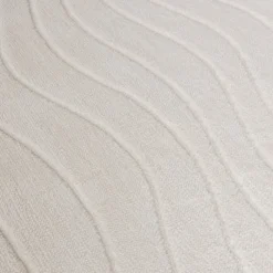 Teppich Wohnzimmer - Charm Waves Weiß