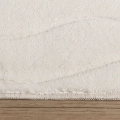 Teppich Wohnzimmer - Charm Waves Weiß