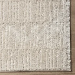 Teppich Wohnzimmer - Yune Lines Creme