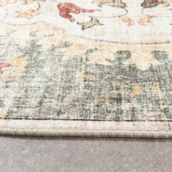 Vintage Gartenteppich - Santo Mandala Olivgrün
