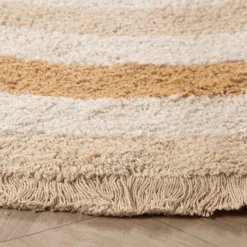 Waschbarer Kinderteppich Oval - Milo Beige