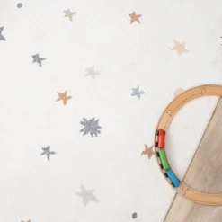 Waschbarer Kinderteppich - Ravi Stars Bunt