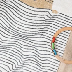 Waschbarer Kinderteppich - Ravi Cat Bunt