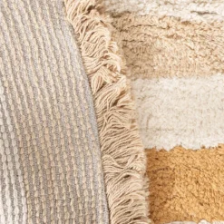Waschbarer Kinderteppich Rund - Milo Beige