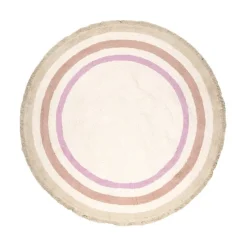 Waschbarer Kinderteppich Rund - Milo Rosa