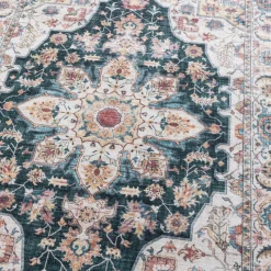 Waschbarer Läufer - Domingo Mandala Dunkelgrün