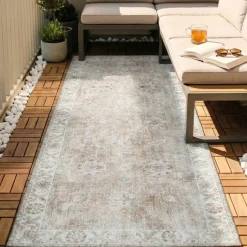 Waschbarer Läufer - Domingo Oriental Beige
