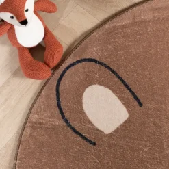 Waschbarer Spielteppich Rund - Sammy Bear Braun