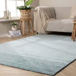 Waschbarer Teppich - Clean Hellblau