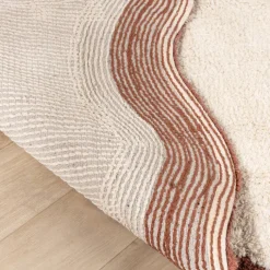 Waschbarer Teppich - Hazy Braun Creme
