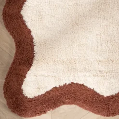 Waschbarer Teppich - Hazy Braun Creme
