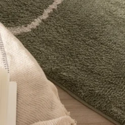 Waschbarer Teppich - Myrre Swirl Grün
