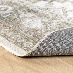 Waschbarer Teppich - Nova Aztec Olivgrün