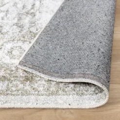 Waschbarer Teppich - Nova Aztec Olivgrün