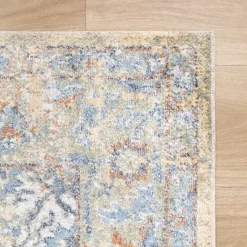 Waschbarer Teppich - Nova Medaillon Grün