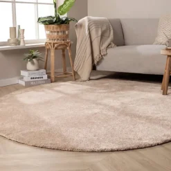 Waschbarer Teppich Rund - Clean Beige