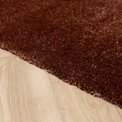 Waschbarer Teppich Rund - Clean Dunkelbraun