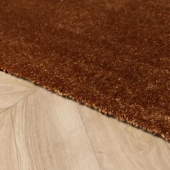 Waschbarer Teppich Rund - Clean Kupfer