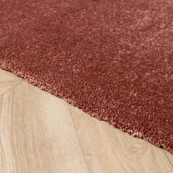 Waschbarer Teppich Rund - Clean Rosa